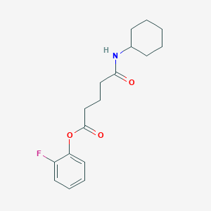 molecular formula C17H22FNO3 B3826906 2-fluorophenyl 5-(cyclohexylamino)-5-oxopentanoate 