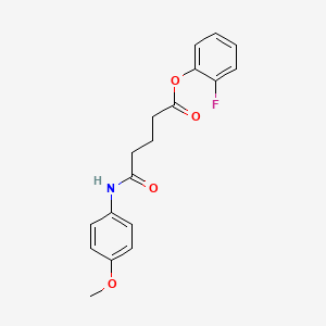 molecular formula C18H18FNO4 B3826916 2-fluorophenyl 5-[(4-methoxyphenyl)amino]-5-oxopentanoate 