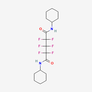 molecular formula C17H24F6N2O2 B3826932 N,N'-dicyclohexyl-2,2,3,3,4,4-hexafluoropentanediamide 