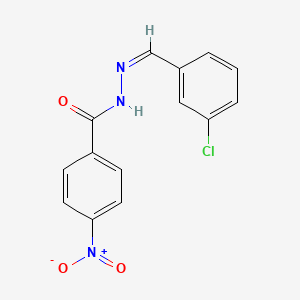 molecular formula C14H10ClN3O3 B3826968 N'-(3-chlorobenzylidene)-4-nitrobenzohydrazide 