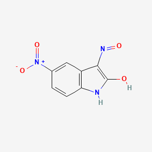 molecular formula C8H5N3O4 B3827009 5-nitro-1H-indole-2,3-dione 3-oxime 