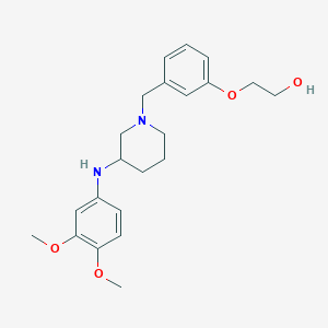 molecular formula C22H30N2O4 B3827018 2-[3-({3-[(3,4-dimethoxyphenyl)amino]-1-piperidinyl}methyl)phenoxy]ethanol 