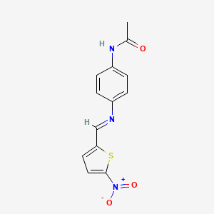 molecular formula C13H11N3O3S B3827023 N-(4-{[(5-nitro-2-thienyl)methylene]amino}phenyl)acetamide CAS No. 62128-05-6