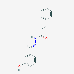 molecular formula C16H16N2O2 B3827046 N'-(3-hydroxybenzylidene)-3-phenylpropanohydrazide 