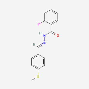 molecular formula C15H13IN2OS B3827048 2-iodo-N'-[4-(methylthio)benzylidene]benzohydrazide 