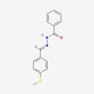 molecular formula C15H14N2OS B3827054 N'-[4-(methylthio)benzylidene]benzohydrazide 