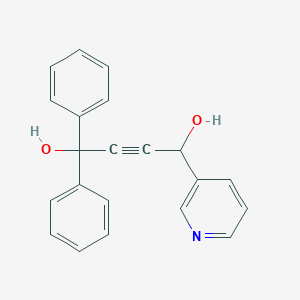 molecular formula C21H17NO2 B3827065 1,1-diphenyl-4-(3-pyridinyl)-2-butyne-1,4-diol 