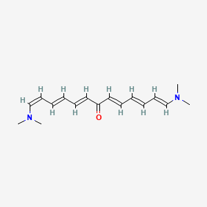 molecular formula C17H24N2O B3827067 1,13-bis(dimethylamino)-1,3,5,8,10,12-tridecahexaen-7-one 