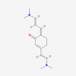 molecular formula C15H22N2O B3827068 6-[3-(dimethylamino)-2-propen-1-ylidene]-3-[2-(dimethylamino)vinyl]-2-cyclohexen-1-one 