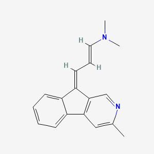 molecular formula C18H18N2 B3827079 N,N-dimethyl-3-(3-methyl-9H-indeno[2,1-c]pyridin-9-ylidene)-1-propen-1-amine 