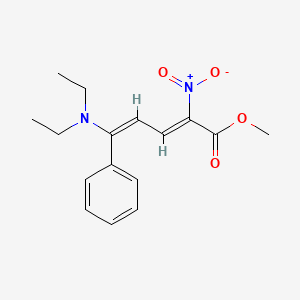 molecular formula C16H20N2O4 B3827080 methyl 5-(diethylamino)-2-nitro-5-phenyl-2,4-pentadienoate 