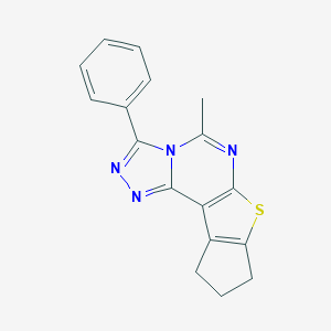 5-methyl-3-phenyl-9,10-dihydro-8H-cyclopenta[4,5]thieno[3,2-e][1,2,4]triazolo[4,3-c]pyrimidine