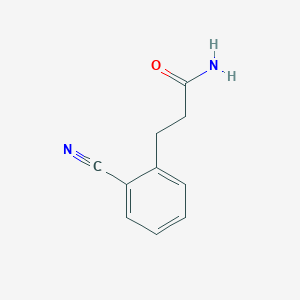 molecular formula C10H10N2O B3827103 3-(2-cyanophenyl)propanamide 