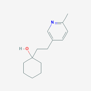 molecular formula C14H21NO B3827125 1-[2-(6-methyl-3-pyridinyl)ethyl]cyclohexanol 