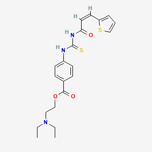 molecular formula C21H25N3O3S2 B3827152 2-(diethylamino)ethyl 4-[({[3-(2-thienyl)acryloyl]amino}carbonothioyl)amino]benzoate 