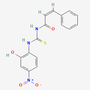 molecular formula C16H13N3O4S B3827157 N-{[(2-hydroxy-4-nitrophenyl)amino]carbonothioyl}-3-phenylacrylamide 