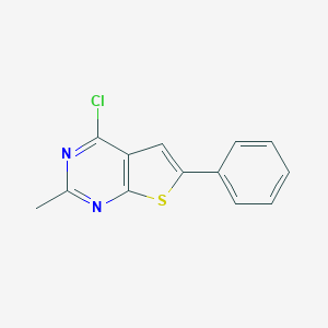 molecular formula C13H9ClN2S B382716 4-Chloro-2-methyl-6-phenylthieno[2,3-d]pyrimidine CAS No. 125660-99-3
