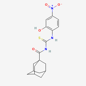 molecular formula C18H21N3O4S B3827166 N-{[(2-hydroxy-4-nitrophenyl)amino]carbonothioyl}-1-adamantanecarboxamide 