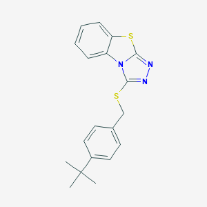 molecular formula C19H19N3S2 B382717 3-[(4-Tert-butylbenzyl)thio][1,2,4]triazolo[3,4-b][1,3]benzothiazole CAS No. 380218-30-4
