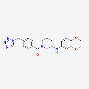 molecular formula C22H24N6O3 B3827177 N-(2,3-dihydro-1,4-benzodioxin-6-yl)-1-[4-(1H-tetrazol-1-ylmethyl)benzoyl]-3-piperidinamine 