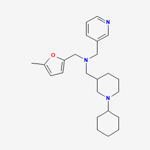 molecular formula C24H35N3O B3827193 1-(1-cyclohexyl-3-piperidinyl)-N-[(5-methyl-2-furyl)methyl]-N-(3-pyridinylmethyl)methanamine 
