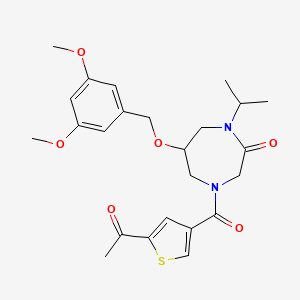 4-[(5-acetyl-3-thienyl)carbonyl]-6-[(3,5-dimethoxybenzyl)oxy]-1-isopropyl-1,4-diazepan-2-one