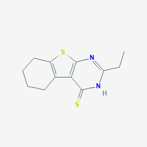 molecular formula C12H14N2S2 B382724 2-ethyl-5,6,7,8-tetrahydro[1]benzothieno[2,3-d]pyrimidine-4(3H)-thione CAS No. 379243-88-6