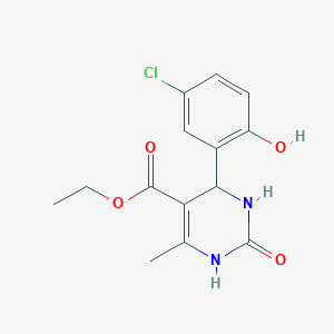 molecular formula C14H15ClN2O4 B3827246 ethyl 4-(5-chloro-2-hydroxyphenyl)-6-methyl-2-oxo-1,2,3,4-tetrahydro-5-pyrimidinecarboxylate 