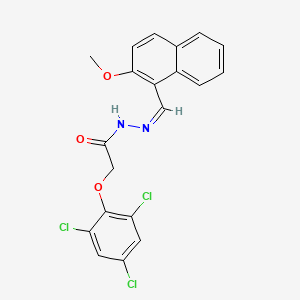 molecular formula C20H15Cl3N2O3 B3827299 N'-[(2-methoxy-1-naphthyl)methylene]-2-(2,4,6-trichlorophenoxy)acetohydrazide 