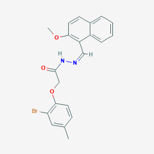 molecular formula C21H19BrN2O3 B3827304 2-(2-bromo-4-methylphenoxy)-N'-[(2-methoxy-1-naphthyl)methylene]acetohydrazide 