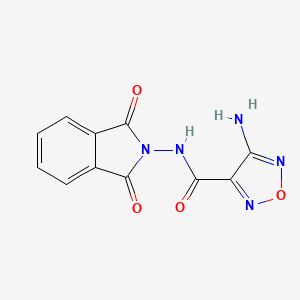 molecular formula C11H7N5O4 B3827365 4-amino-N-(1,3-dioxo-1,3-dihydro-2H-isoindol-2-yl)-1,2,5-oxadiazole-3-carboxamide 