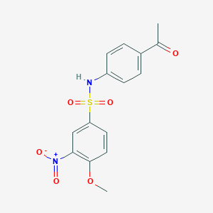 molecular formula C15H14N2O6S B382738 N-(4-acetylphenyl)-4-methoxy-3-nitrobenzenesulfonamide CAS No. 327094-41-7