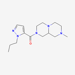 molecular formula C15H25N5O B3827386 2-methyl-8-[(1-propyl-1H-pyrazol-5-yl)carbonyl]octahydro-2H-pyrazino[1,2-a]pyrazine 