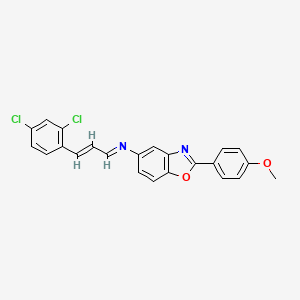 molecular formula C23H16Cl2N2O2 B3827393 N-[3-(2,4-dichlorophenyl)-2-propen-1-ylidene]-2-(4-methoxyphenyl)-1,3-benzoxazol-5-amine 
