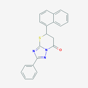 molecular formula C21H15N3OS B382740 5-(1-naphthyl)-2-phenyl-5,6-dihydro-7H-[1,2,4]triazolo[5,1-b][1,3]thiazin-7-one CAS No. 384849-38-1
