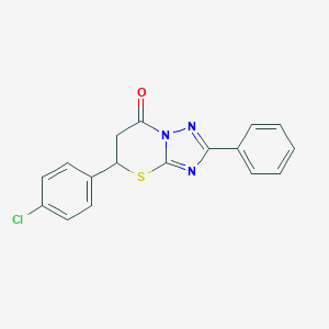 molecular formula C17H12ClN3OS B382741 5-(4-chlorophenyl)-2-phenyl-5H-[1,2,4]triazolo[5,1-b][1,3]thiazin-7(6H)-one CAS No. 403830-67-1