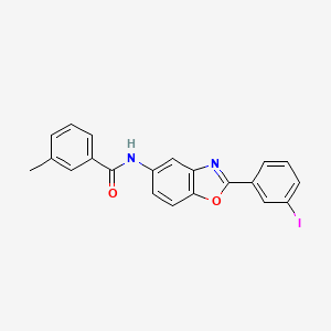 molecular formula C21H15IN2O2 B3827416 N-[2-(3-iodophenyl)-1,3-benzoxazol-5-yl]-3-methylbenzamide 