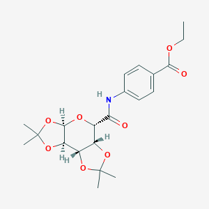 molecular formula C21H27NO8 B382742 Ethyl 4-[[(1S,2R,6R,8S,9R)-4,4,11,11-tetramethyl-3,5,7,10,12-pentaoxatricyclo[7.3.0.02,6]dodecane-8-carbonyl]amino]benzoate CAS No. 483968-08-7