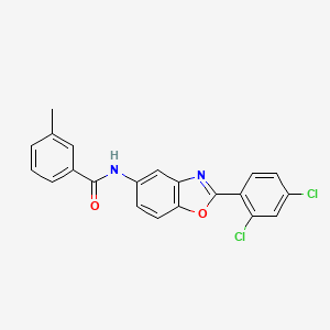 N-[2-(2,4-dichlorophenyl)-1,3-benzoxazol-5-yl]-3-methylbenzamide