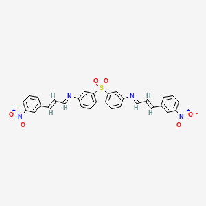molecular formula C30H20N4O6S B3827431 N,N'-bis[3-(3-nitrophenyl)-2-propen-1-ylidene]dibenzo[b,d]thiophene-3,7-diamine 5,5-dioxide 