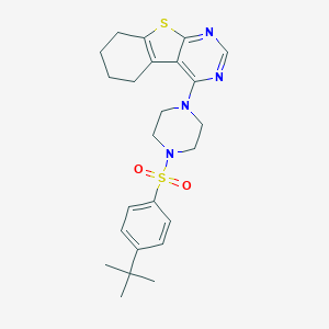 4-{4-[(4-Tert-butylphenyl)sulfonyl]piperazin-1-yl}-5,6,7,8-tetrahydro[1]benzothieno[2,3-d]pyrimidine