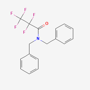 molecular formula C17H14F5NO B3827488 N,N-dibenzyl-2,2,3,3,3-pentafluoropropanamide 