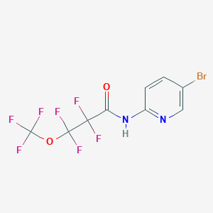 molecular formula C9H4BrF7N2O2 B3827521 N-(5-bromo-2-pyridinyl)-2,2,3,3-tetrafluoro-3-(trifluoromethoxy)propanamide 
