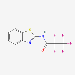 molecular formula C10H5F5N2OS B3827527 N-1,3-benzothiazol-2-yl-2,2,3,3,3-pentafluoropropanamide 