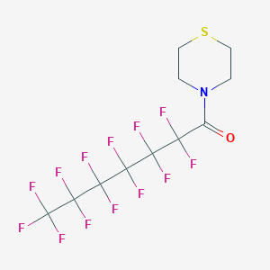 molecular formula C11H8F13NOS B3827528 4-(2,2,3,3,4,4,5,5,6,6,7,7,7-tridecafluoroheptanoyl)thiomorpholine 