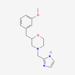 molecular formula C16H21N3O2 B3827549 4-(1H-imidazol-2-ylmethyl)-2-(3-methoxybenzyl)morpholine 