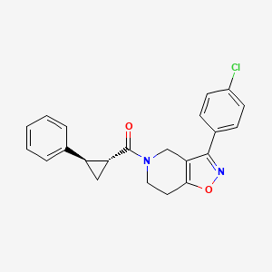 molecular formula C22H19ClN2O2 B3827553 3-(4-chlorophenyl)-5-{[(1R*,2R*)-2-phenylcyclopropyl]carbonyl}-4,5,6,7-tetrahydroisoxazolo[4,5-c]pyridine 