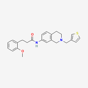 molecular formula C24H26N2O2S B3827575 3-(2-methoxyphenyl)-N-[2-(3-thienylmethyl)-1,2,3,4-tetrahydro-7-isoquinolinyl]propanamide 