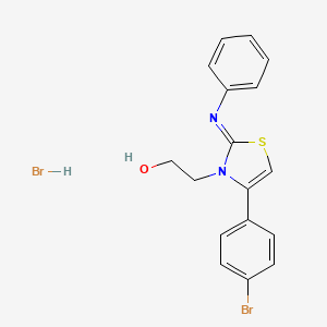 molecular formula C17H16Br2N2OS B3827585 2-[(2Z)-4-(4-bromophenyl)-2-(phenylimino)-1,3-thiazol-3(2H)-yl]ethanol hydrobromide 