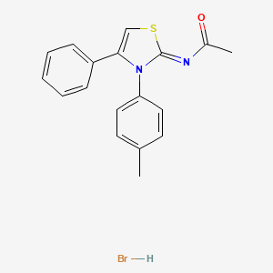 molecular formula C18H17BrN2OS B3827597 N-[(2Z)-3-(4-methylphenyl)-4-phenyl-1,3-thiazol-2(3H)-ylidene]acetamide hydrobromide 